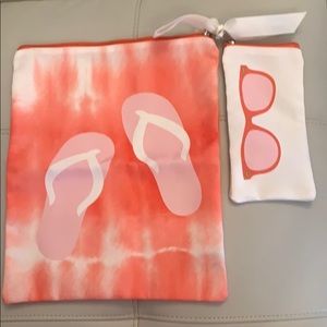 Canvas Pouch w/ sunglasses holder NWOT